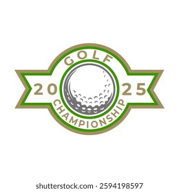 Golf emblem logo design vector template