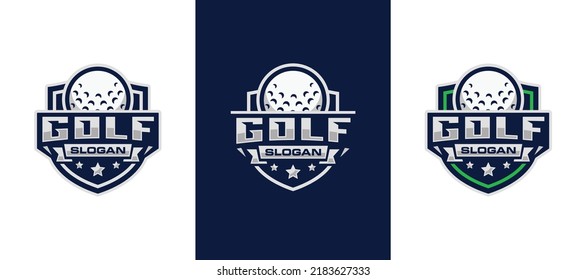 Golf emblem logo set design vector illustration