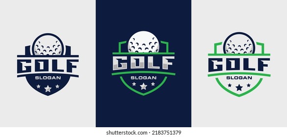 Golf emblem logo set design vector illustration