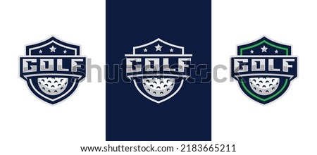Golf emblem logo set design vector illustration
