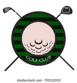 Golf emblem on a white background, Vector illustration