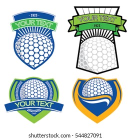 Golf emblems on isolated background