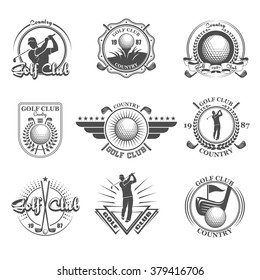 Golf Emblems Set