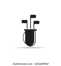golf equipment golf bag icon vector