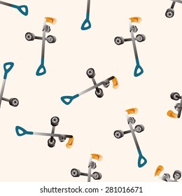 golf equipment , cartoon seamless pattern background