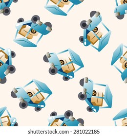 golf equipment , cartoon seamless pattern background