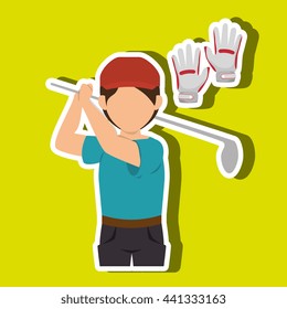 golf equipment design, vector illustration eps10 graphic 