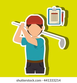 golf equipment design, vector illustration eps10 graphic 