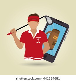 golf equipment design, vector illustration eps10 graphic 