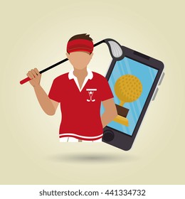 golf equipment design, vector illustration eps10 graphic 