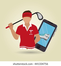 golf equipment design, vector illustration eps10 graphic 
