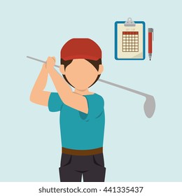 golf equipment design, vector illustration eps10 graphic 