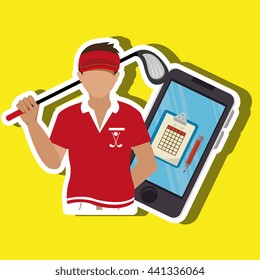 golf equipment design, vector illustration eps10 graphic 