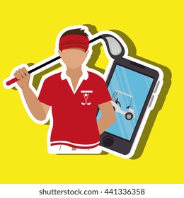golf equipment design, vector illustration eps10 graphic 