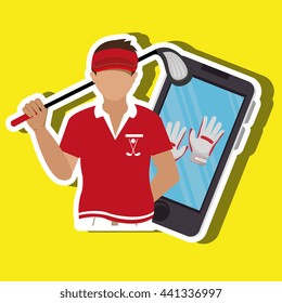 golf equipment design, vector illustration eps10 graphic 