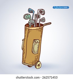 Golf Equipment icon, vector illustration.