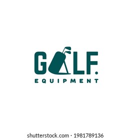 Diseño del logotipo del equipo de golf. Ilustración vectorial.