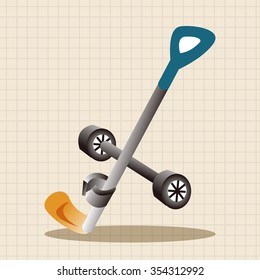 golf equipment theme elements