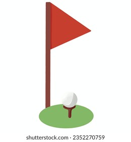Golf equipment is a vector. Can be used for decoration. Can be used commercially.