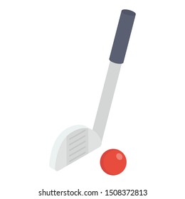
Golf equipment vector in isometric design 

