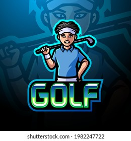 Golf esport logo mascot design