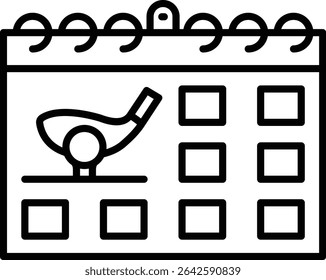 Golf event vector icon. Can be used for printing, mobile and web applications.
