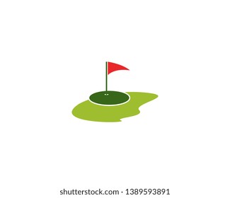 Golf Field icon logo template design