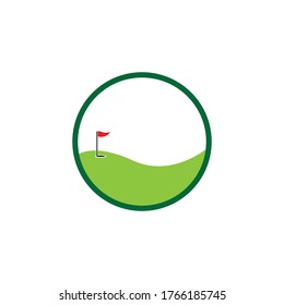 Golf field icon and symbol vector illustration