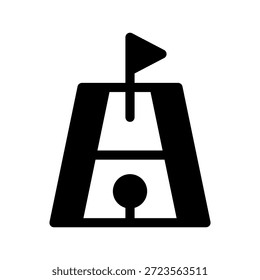 Ilustración de diseño de símbolo de Vector de ícono de campo de golf