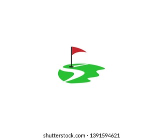 Golf Field logo template vector design