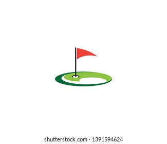Golf Field logo template vector design