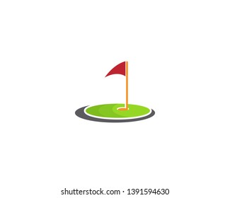 Golf Field Logo Template Vector Design Stock Vector (Royalty Free ...