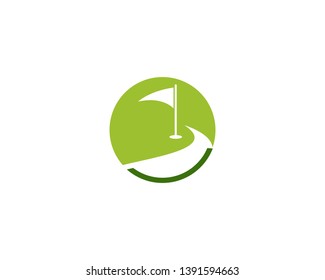 Golf Field logo template vector design
