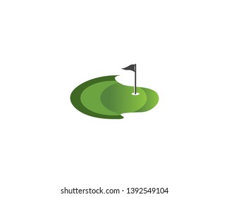 Golf Field logo template vector icon