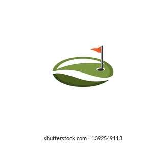 Golf Field logo template vector icon