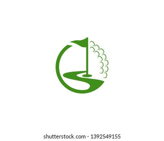 Golf Field logo template vector icon
