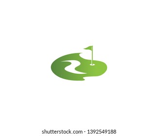 Golf Field logo template vector icon
