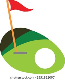  Ícone de logotipo de vetor de campo de golfe