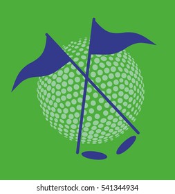 golf flag background vector art