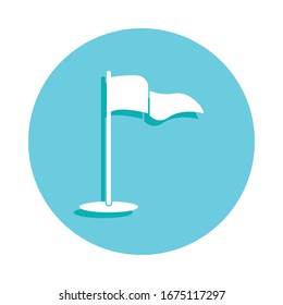 Icono de la bandera de golf. Glifo simple, vector plano de iconos web para ui y ux, sitio web o aplicación móvil