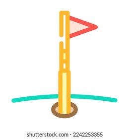 golf flag color icon vector. golf flag sign. isolated symbol illustration