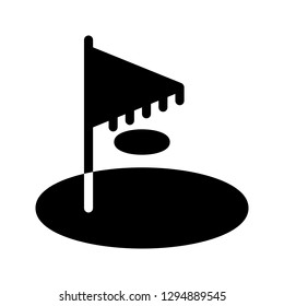 golf flag glyphs icon