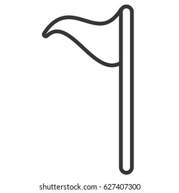 golf flag hole isolated icon
