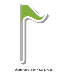 golf flag hole isolated icon