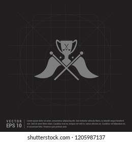Golf Flag Icon - Black Creative Background - Free vector icon
