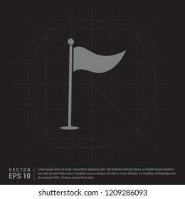 Golf Flag Icon - Black Creative Background - Free vector icon