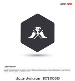 Golf Flag Icon Hexa White Background icon template