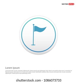 Golf Flag Icon Hexa White Background icon template