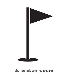 Golf flag icon Illustration design