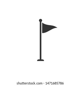 Golf Flag Icon Isolated. Golf Equipment Or Accessory. Flat Design. Vector Illustration